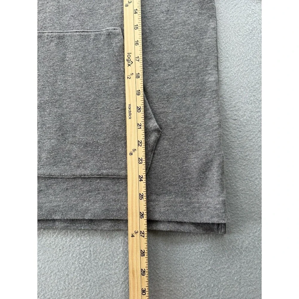 Banana Republic Mens M Gray Pullover Hoodie Sweatshirt Kangaroo Pocket Cotton